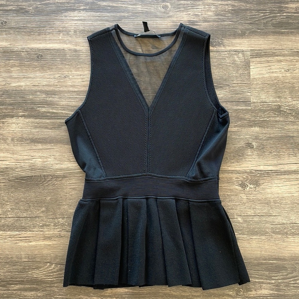 White House Black Market Peplum Sweater Tank